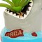 JAWS Shark 4 Inch Ceramic Mini Planter With Artificial Succulent